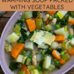 hearty winter warming soup pinterest pin