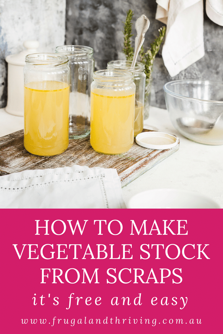 Make vegetable stock for free from scraps