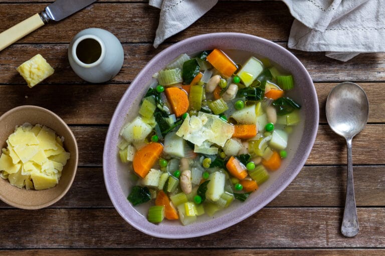 Hearty Winter Vegetable Soup That Warms the Soul {Vegetarian + Vegan Option)