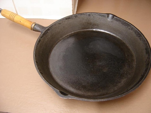 cast iron frypan from army disposals store