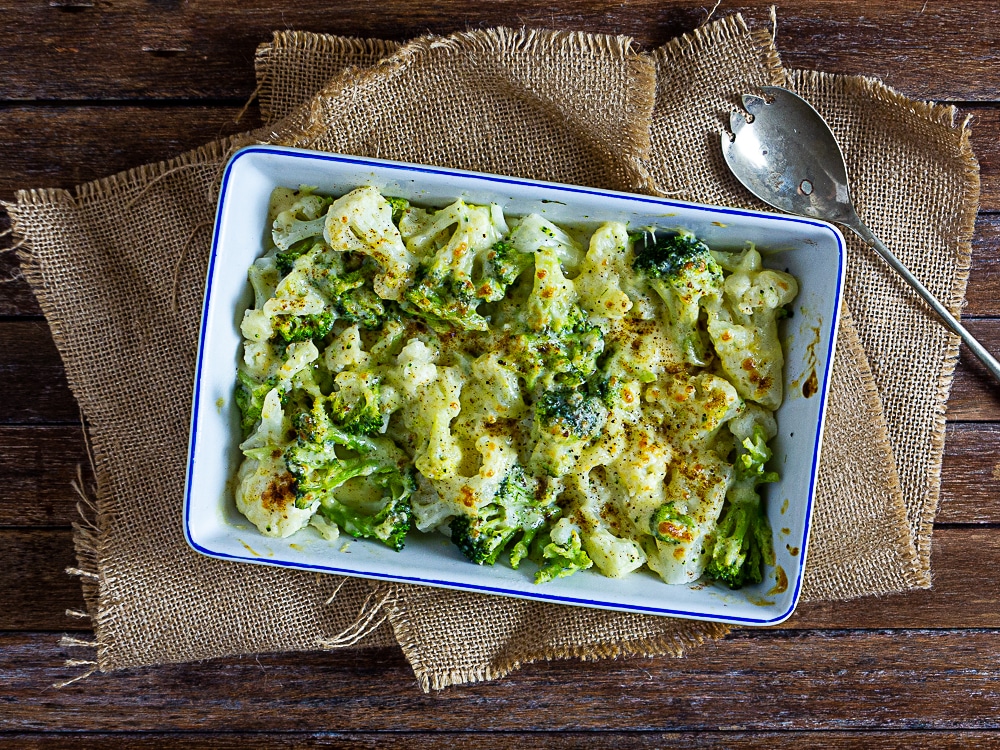 broccoli and cauliflower gratin