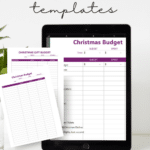Christmas budget templates pin