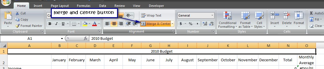 create a simple budget using excel