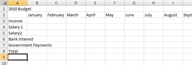 create a simple budget using excel