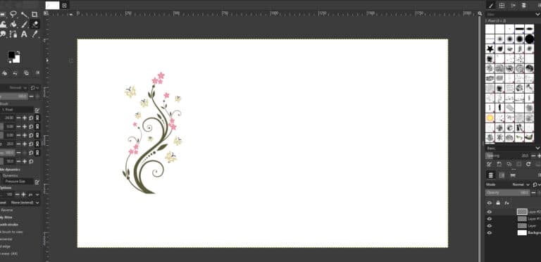 layering brushes in gimp