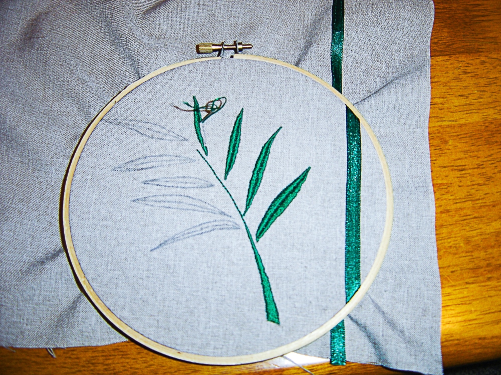 sewing design with satin stitch