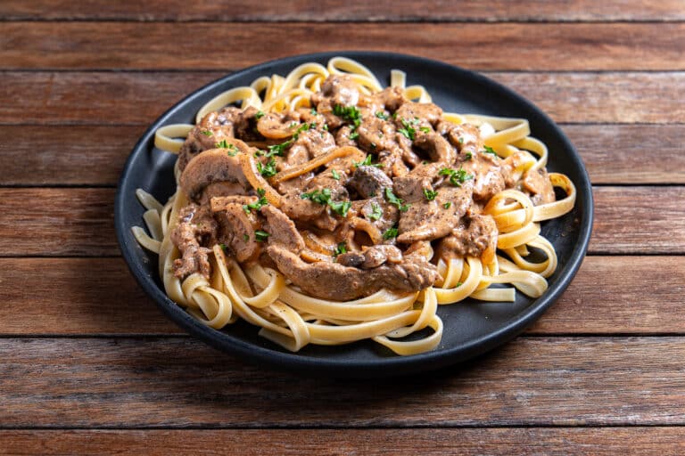 beef and mushroom stroganoff