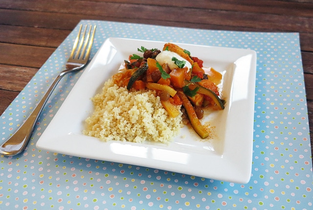 Moroccan style chicken with chickpeas