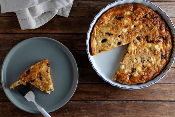 caramelised onion frittata