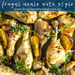 lemon and thyme chicken drumsticks pin