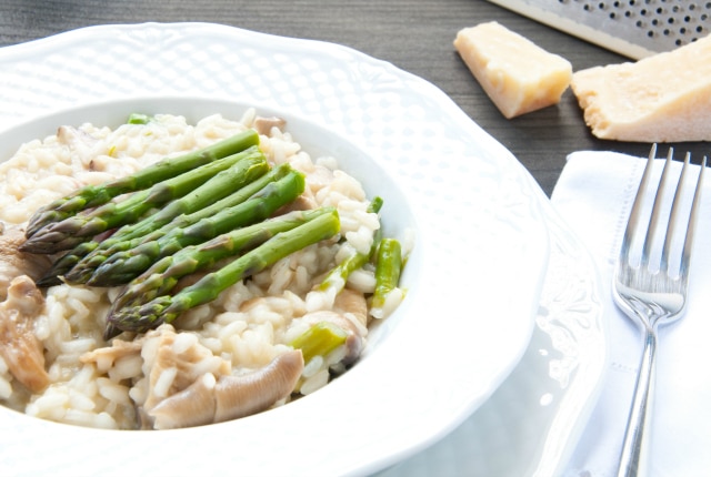 chicken and asparagus risotto