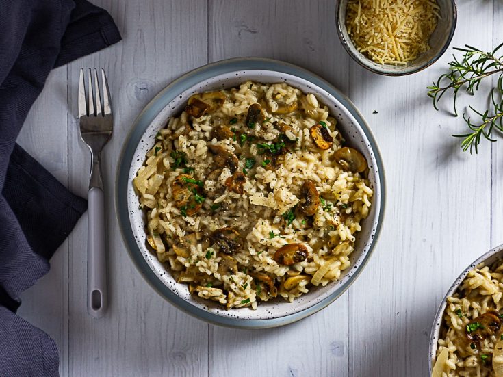 mushroom and rosemary risotto