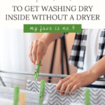 getting washing dry without a dryer pin