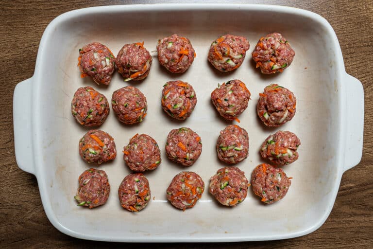 veggie loaded meatballs
