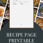free recipe page printable pinterest pin