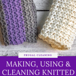 using knitted dishcloths