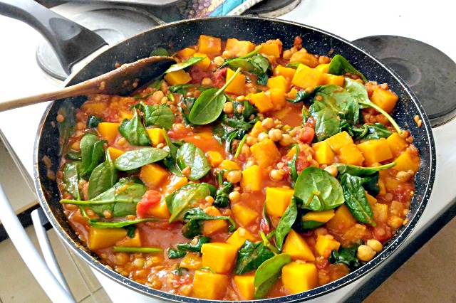 pumpkin and chickpea curry