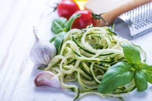 bruschetta inspired zucchini noodles