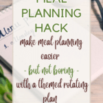 meal planning hack rotating theme pinterest pin