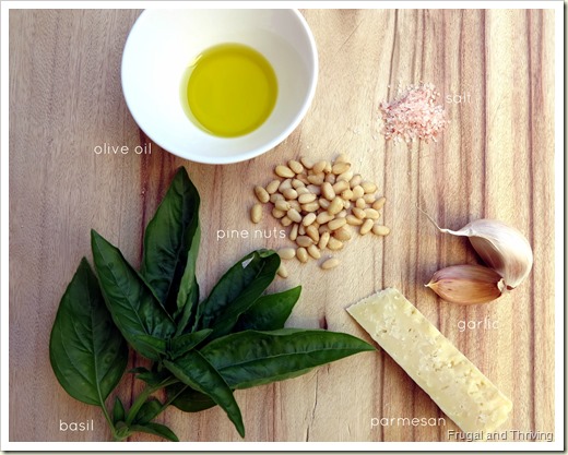 Pesto Ingredients | Homemade Pesto | Frugal and Thriving