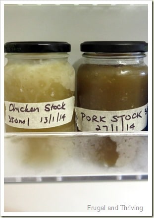 Homemade Frozen Stock | Frugal and Thriving