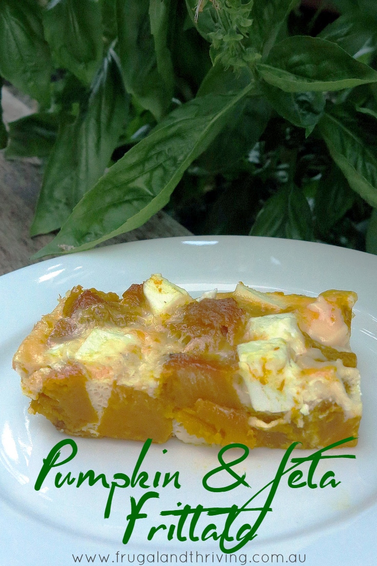 Simple Roast Pumpkin Feta Frittata