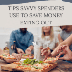 how to save money eating out pin