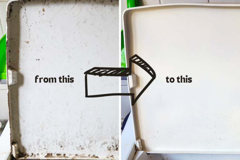 rusty washing machine before and after picture