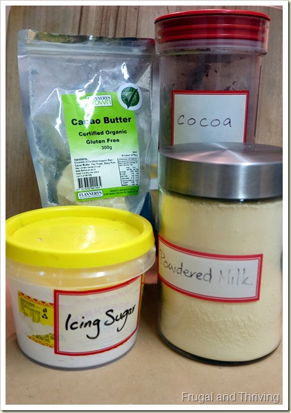 Homemade Chocolate Ingredients | Frugal and Thriving