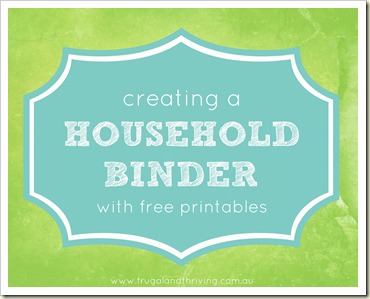 creating a household binder {free household contacts printable}