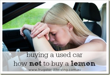 buying a used car in Australia - how to avoid a lemon