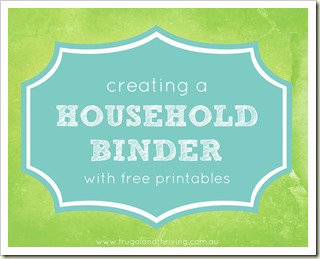 creating a household binder {emergency contacts printable}