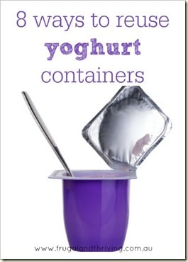 reusing yoghurt containers