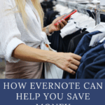 saving money on clothes with evernote pinterest pin