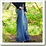 Denim maxi skirt from Trinkets in Bloom | Frugal and Thriving