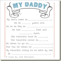 Father's Day Printable from Kinzies Kreations | Frugal and Thriving Father's Day Round Up