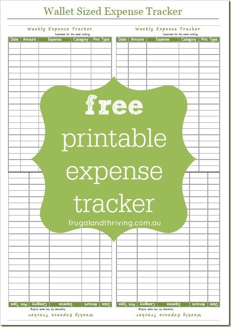 simple expense tracker printable