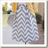 Pleated Chevron Skirt from Sewing in No Mans Land | Frugal and Thriving