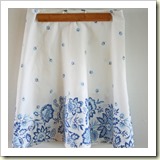 Tablecloth skirt from V and Co. | Frugal and Thriving