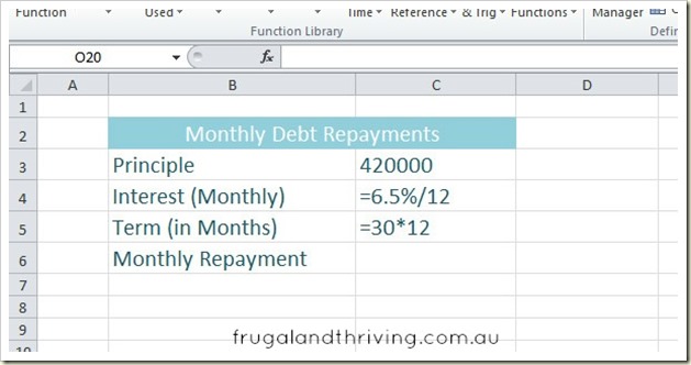 2. Calculating debt repayment with PMT