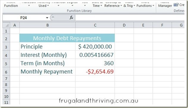 3. Calculating debt repayment with PMT