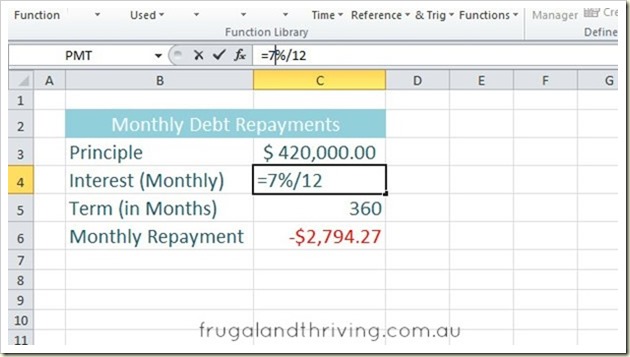 4. Calculating debt repayment with PMT