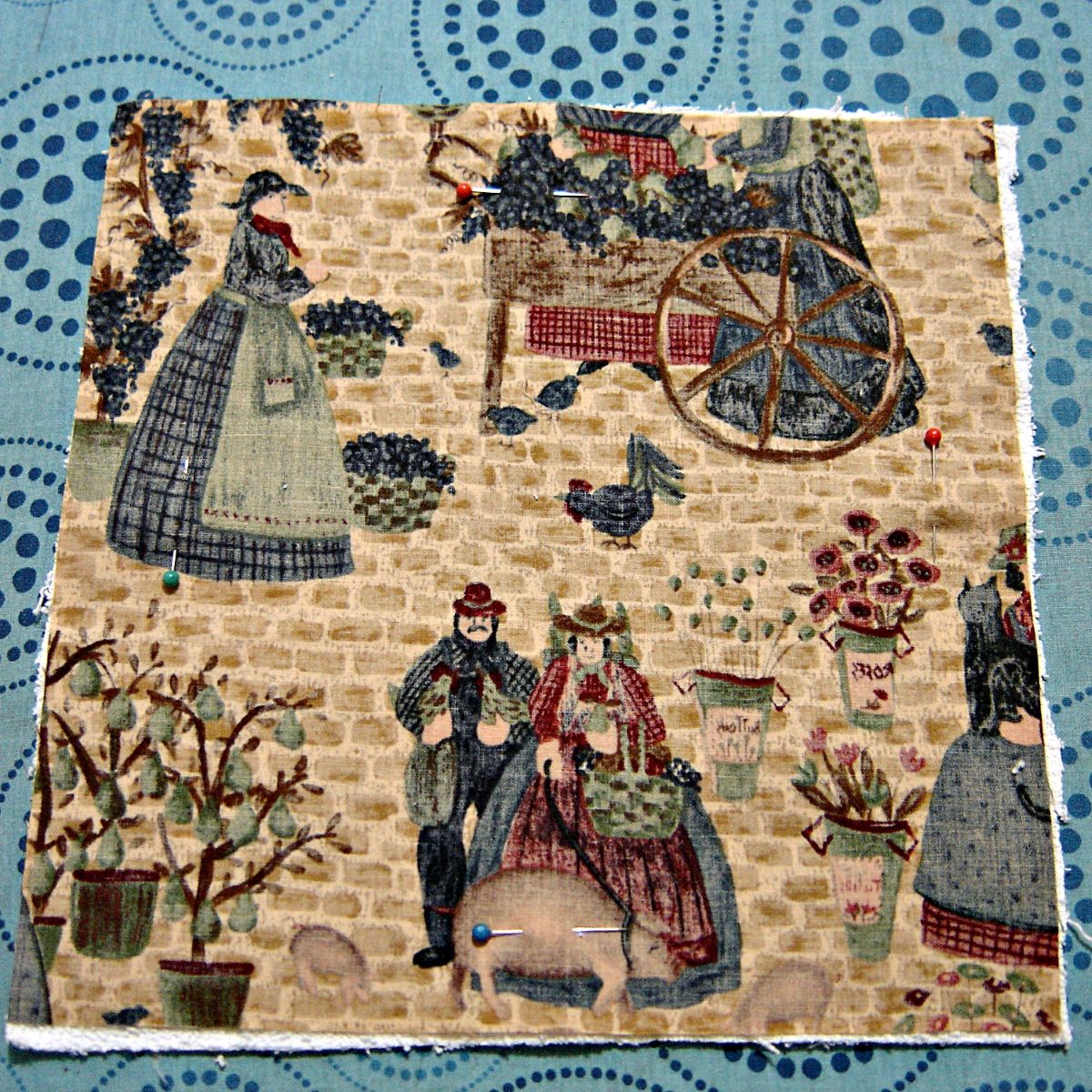 step 2 place fabrics right sides facing each other.
