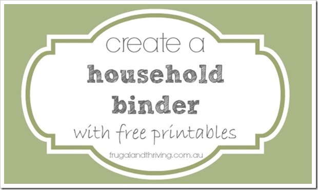 banking information printable for household binder