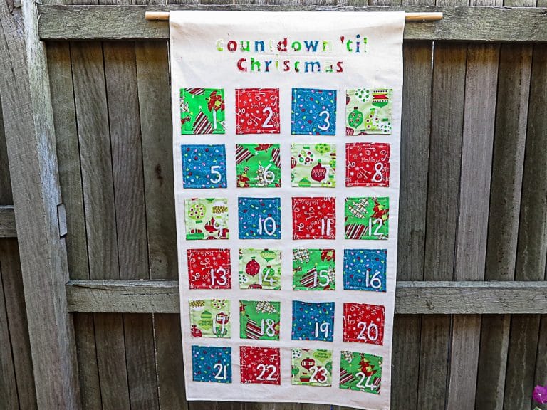 How to Sew a DIY Fabric Advent Calendar [Step-By-Step Tutorial]