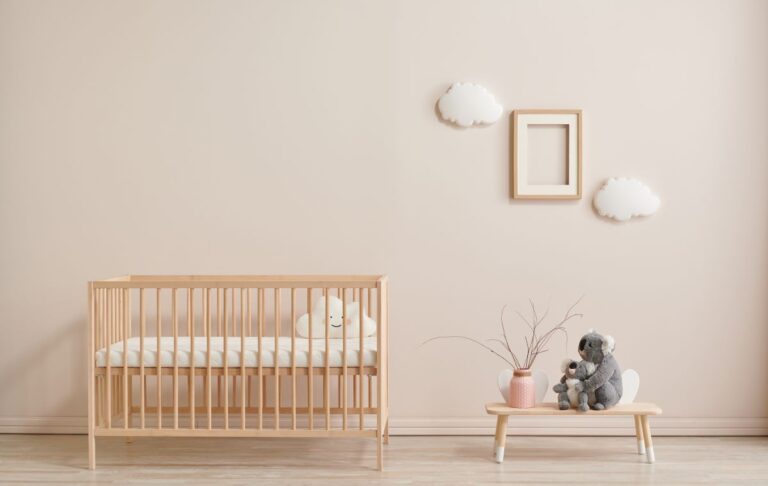 modern neutral minimalist baby nursery