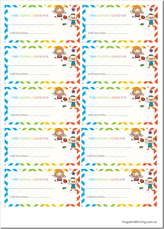 Blank Coupon Sheet