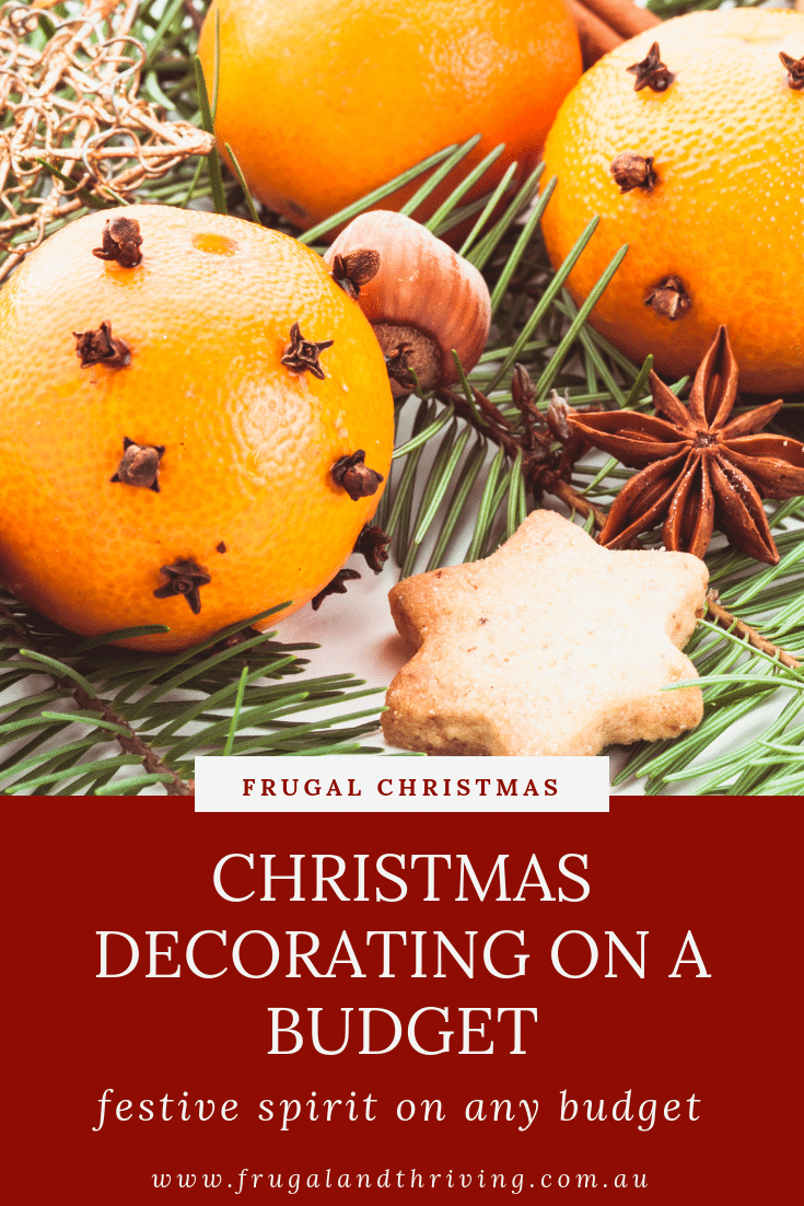 Get into the Christmas spirit, no matter what your budget is, with these cheap and free ideas for Christmas decorations on a budget. #frugalChristmas