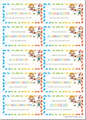 Free Printable Coupons for Kids - A Fun Budget Christmas Gift