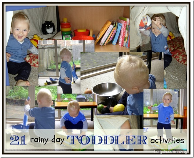 21 frugal rainy day toddler activities {for one year olds}